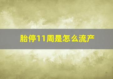 胎停11周是怎么流产