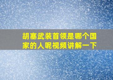 胡塞武装首领是哪个国家的人呢视频讲解一下