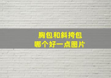 胸包和斜挎包哪个好一点图片