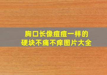 胸口长像痘痘一样的硬块不痛不痒图片大全