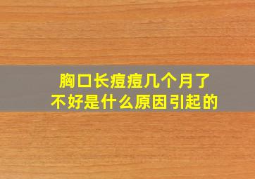 胸口长痘痘几个月了不好是什么原因引起的