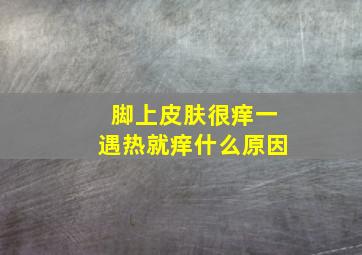 脚上皮肤很痒一遇热就痒什么原因