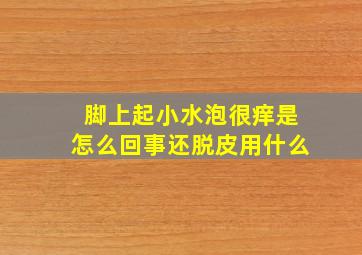 脚上起小水泡很痒是怎么回事还脱皮用什么