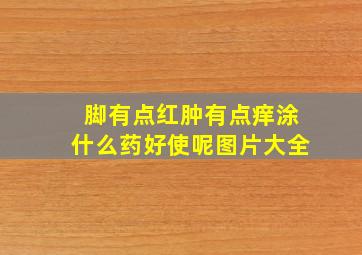 脚有点红肿有点痒涂什么药好使呢图片大全