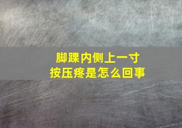 脚踝内侧上一寸按压疼是怎么回事