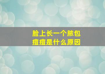 脸上长一个脓包痘痘是什么原因