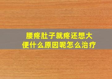 腰疼肚子就疼还想大便什么原因呢怎么治疗