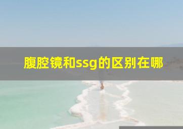 腹腔镜和ssg的区别在哪