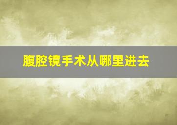 腹腔镜手术从哪里进去