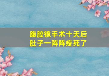 腹腔镜手术十天后肚子一阵阵疼死了