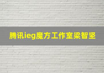 腾讯ieg魔方工作室梁智坚