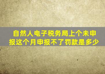 自然人电子税务局上个未申报这个月申报不了罚款是多少