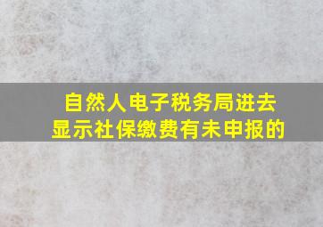 自然人电子税务局进去显示社保缴费有未申报的