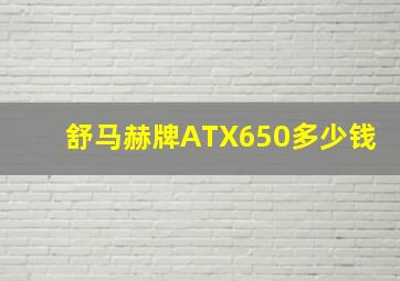 舒马赫牌ATX650多少钱