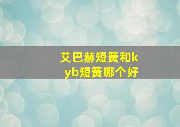 艾巴赫短簧和kyb短簧哪个好