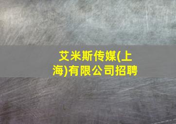 艾米斯传媒(上海)有限公司招聘