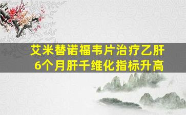 艾米替诺福韦片治疗乙肝6个月肝千维化指标升高