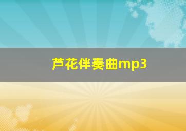 芦花伴奏曲mp3