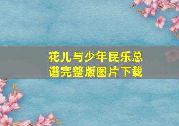 花儿与少年民乐总谱完整版图片下载