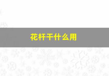 花杆干什么用