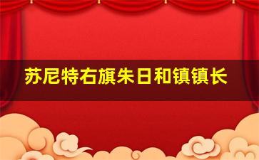 苏尼特右旗朱日和镇镇长