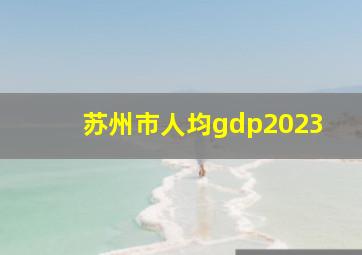 苏州市人均gdp2023