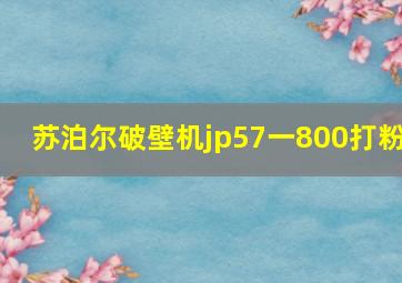 苏泊尔破壁机jp57一800打粉