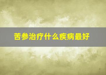 苦参治疗什么疾病最好