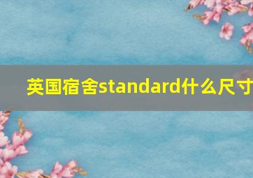 英国宿舍standard什么尺寸