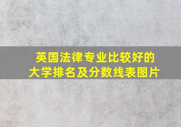 英国法律专业比较好的大学排名及分数线表图片