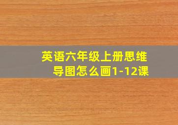 英语六年级上册思维导图怎么画1-12课