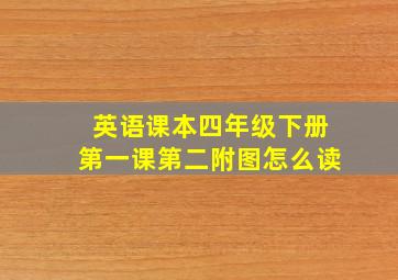 英语课本四年级下册第一课第二附图怎么读