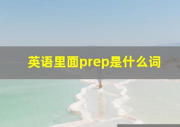 英语里面prep是什么词