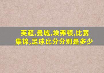 英超,曼城,埃弗顿,比赛集锦,足球比分分别是多少