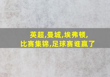 英超,曼城,埃弗顿,比赛集锦,足球赛谁赢了