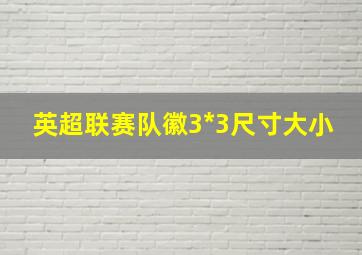 英超联赛队徽3*3尺寸大小