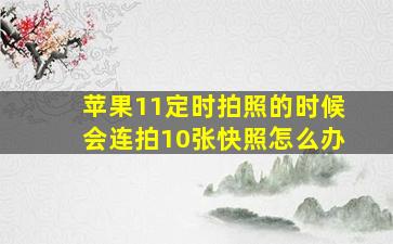 苹果11定时拍照的时候会连拍10张快照怎么办