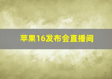 苹果16发布会直播间