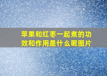 苹果和红枣一起煮的功效和作用是什么呢图片