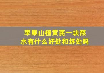 苹果山楂黄芪一块熬水有什么好处和坏处吗