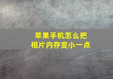 苹果手机怎么把相片内存变小一点