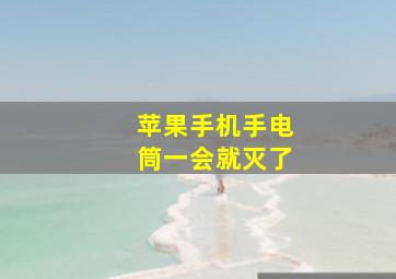 苹果手机手电筒一会就灭了