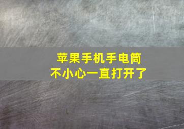 苹果手机手电筒不小心一直打开了