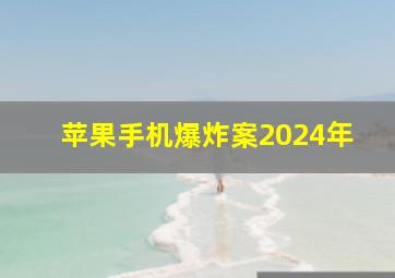 苹果手机爆炸案2024年