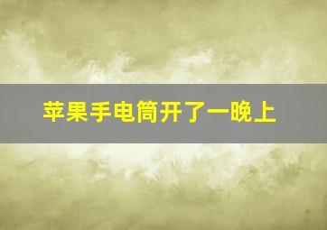 苹果手电筒开了一晚上