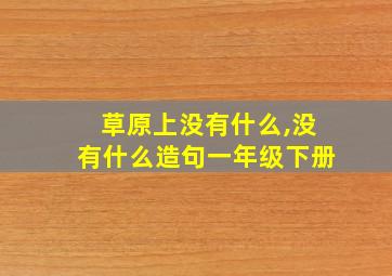 草原上没有什么,没有什么造句一年级下册