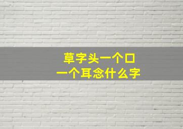 草字头一个口一个耳念什么字