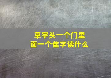 草字头一个门里面一个隹字读什么