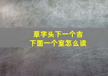 草字头下一个吉下面一个室怎么读