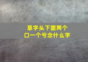 草字头下面两个口一个亏念什么字